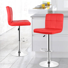 Load image into Gallery viewer, 2pcs Modern Fashion Bar chair Soft PU Leather Barstool Chair Swivel Adjustable High Stool Kitchen Living Room Decor Funiture HWC